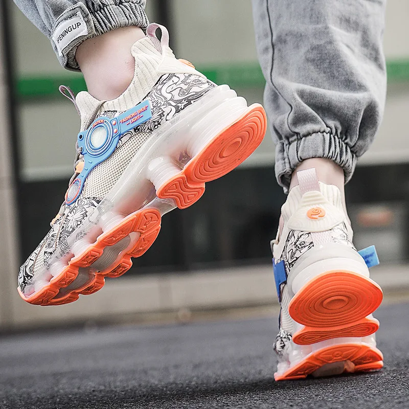 YRZL Men Sneakers Tenis Luxury Designer Shoes Mens High Quality Platform Sneakers Fashion Blade Loafers Running Shoes for Men