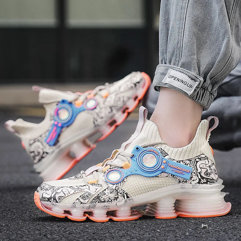 YRZL Men Sneakers Tenis Luxury Designer Shoes Mens High Quality Platform Sneakers Fashion Blade Loafers Running Shoes for Men