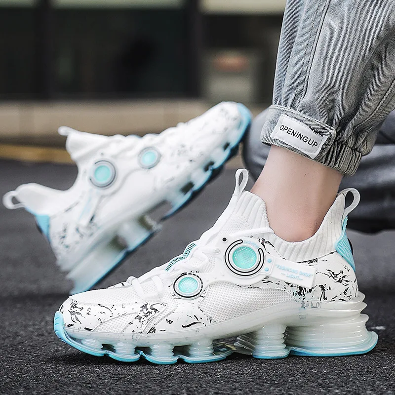 YRZL Men Sneakers Tenis Luxury Designer Shoes Mens High Quality Platform Sneakers Fashion Blade Loafers Running Shoes for Men