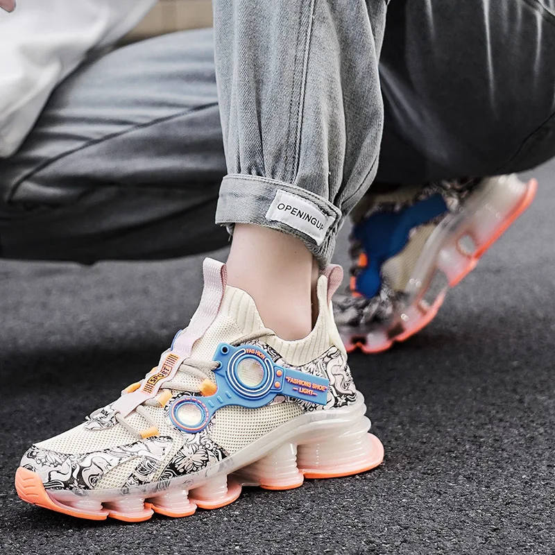 YRZL Men Sneakers Tenis Luxury Designer Shoes Mens High Quality Platform Sneakers Fashion Blade Loafers Running Shoes for Men