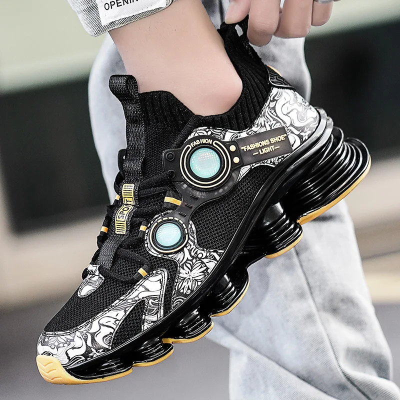 YRZL Men Sneakers Tenis Luxury Designer Shoes Mens High Quality Platform Sneakers Fashion Blade Loafers Running Shoes for Men
