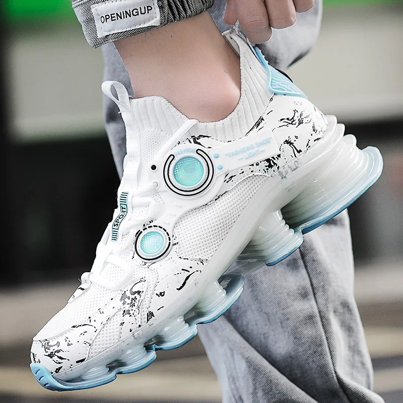 YRZL Men Sneakers Tenis Luxury Designer Shoes Mens High Quality Platform Sneakers Fashion Blade Loafers Running Shoes for Men