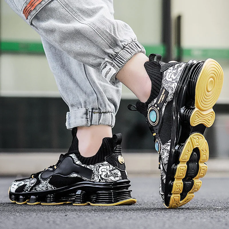 YRZL Men Sneakers Tenis Luxury Designer Shoes Mens High Quality Platform Sneakers Fashion Blade Loafers Running Shoes for Men