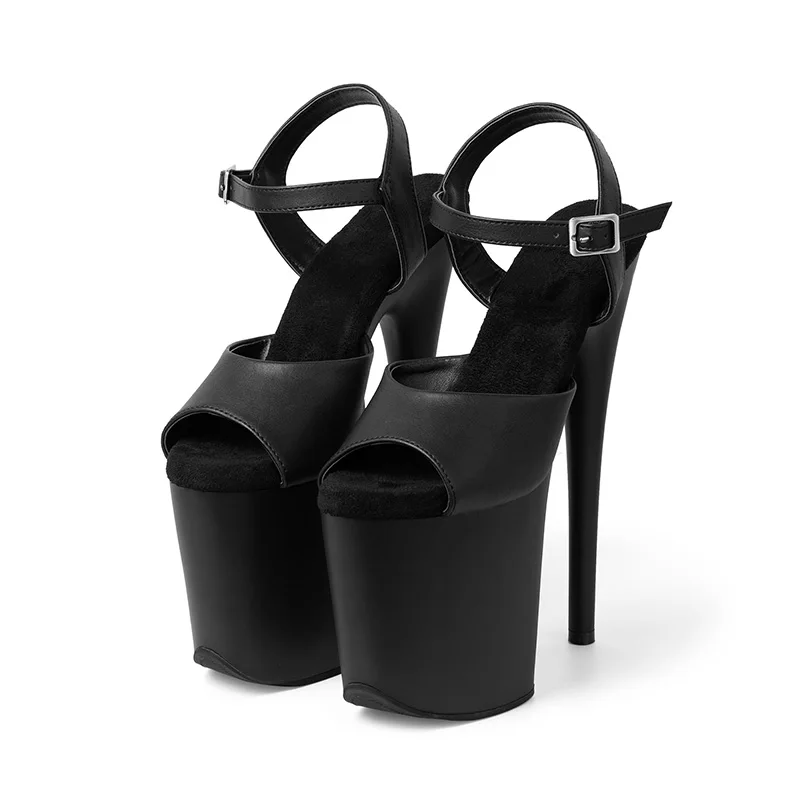 New Popular Sexy Cross Straps 20cm 8' Nude Patent Fashion Platform High Heels Sandals Pole Dance Shoes