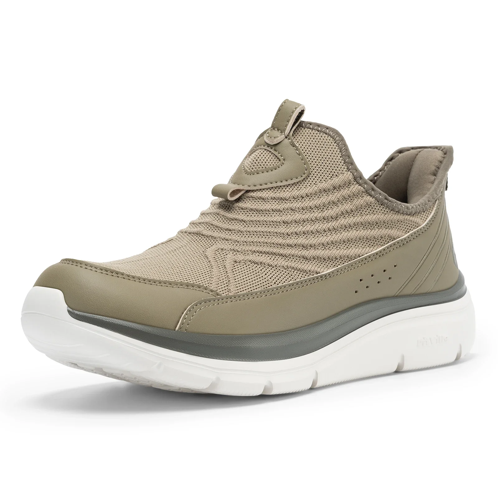 Fitville Wide Men'S Slip-On Running Shoes Lightweight Breathable Outdoor Casual Sports Walking Shoes Sneakers For Swollen Feet