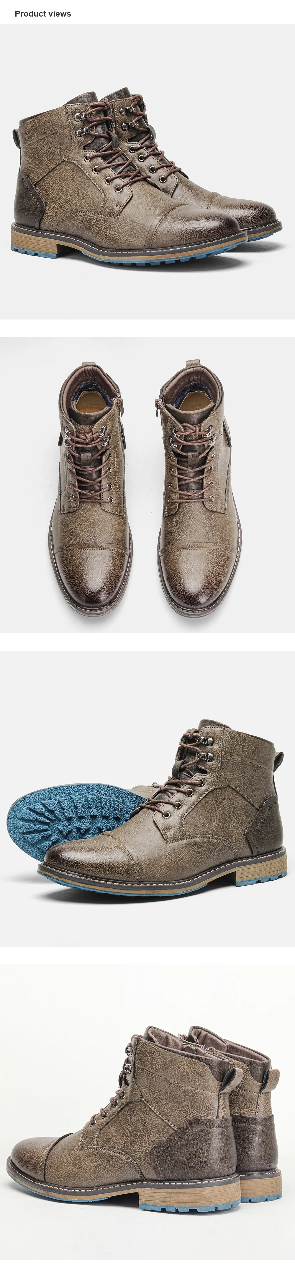 Leather Boots 2026 Retro Brand Comfortable Fashion Casual  Boots Leather #KD615