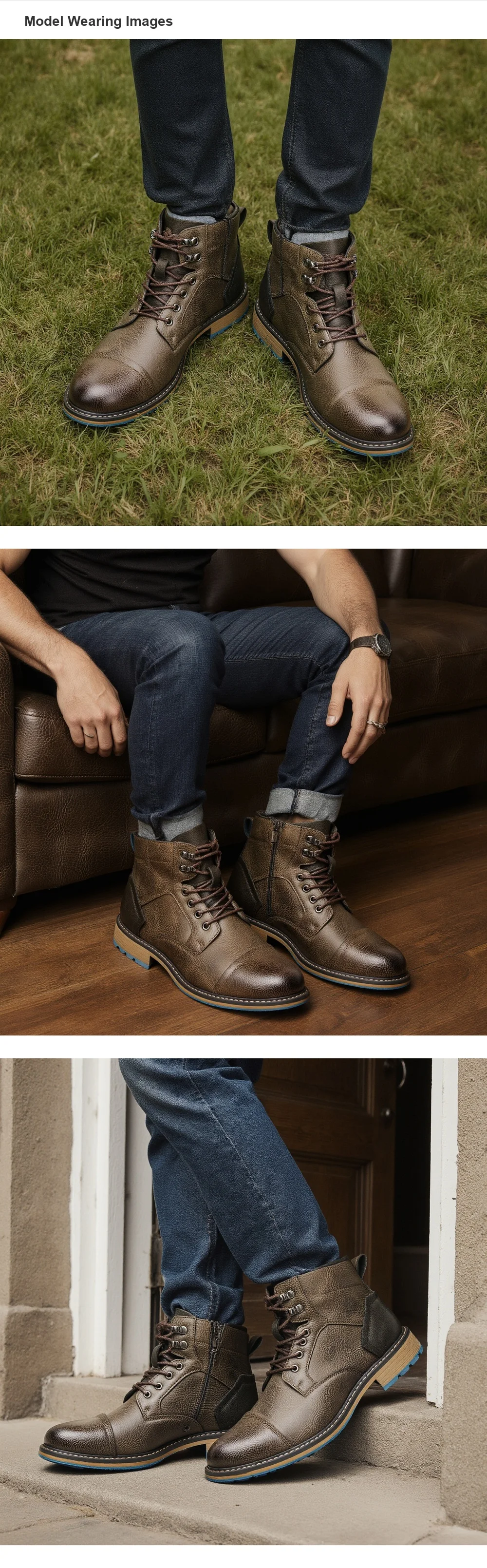 Leather Boots 2026 Retro Brand Comfortable Fashion Casual  Boots Leather #KD615