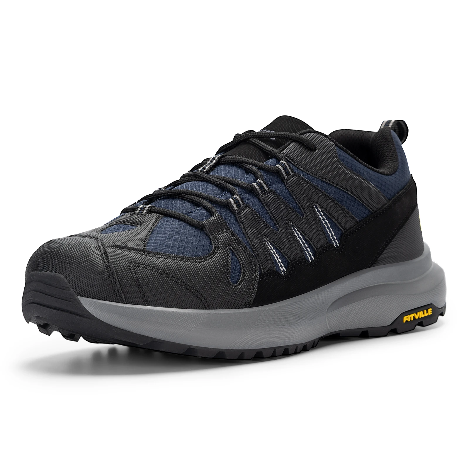 Fittington Men's Wide Hiking Shoes For Men Outdoor Walking Trekking Trails Shoes Non-slip Sports Sneakers With Arch Support