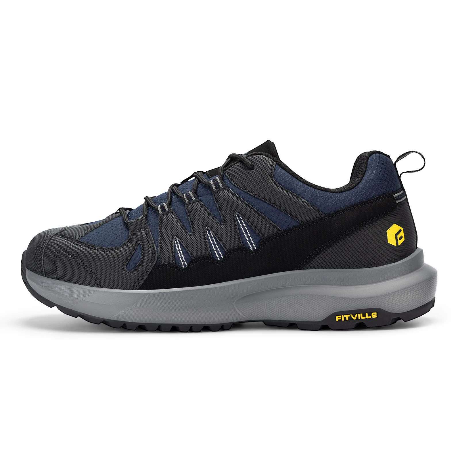Fittington Men's Wide Hiking Shoes For Men Outdoor Walking Trekking Trails Shoes Non-slip Sports Sneakers With Arch Support