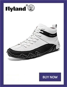 FLYLAND Men's Ankle Boots Casual Leather Shoes Fashion Vintage Hand Stitching Soft Business Handmade Shoes