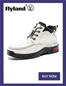FLYLAND Men's Ankle Boots Casual Leather Shoes Fashion Vintage Hand Stitching Soft Business Handmade Shoes