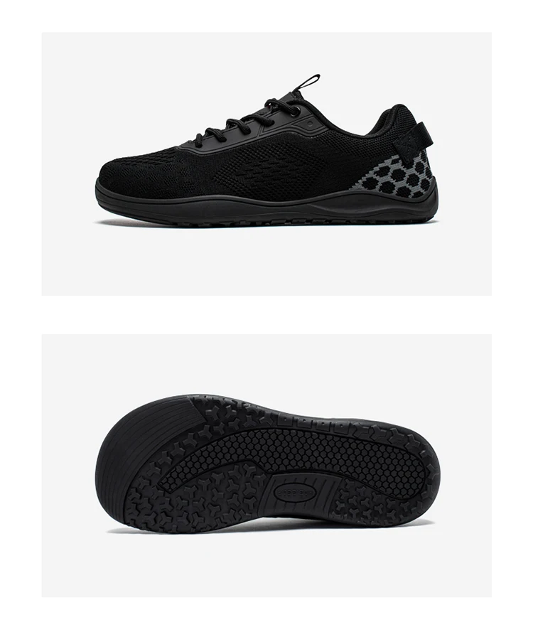 HOBIBEAR Knit Barefoot Shoes Unisex Zero Drop Wide Toe Sneaker Minimalist Breathable Causal Walking Shoes
