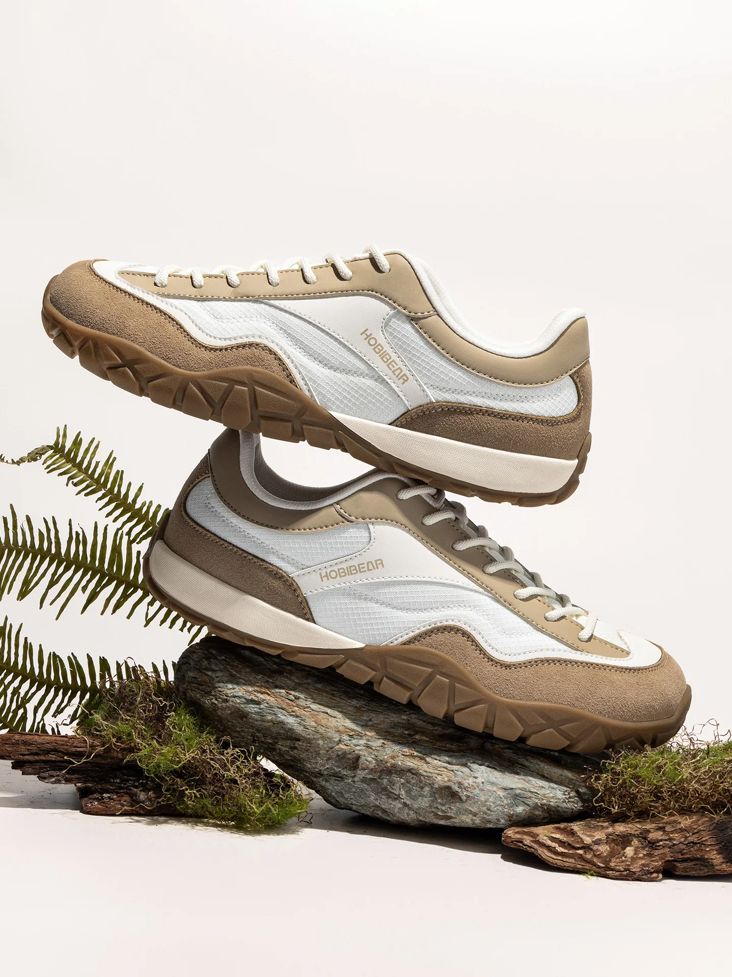 HOBIBEAR Wide Width Hiking Shoes Unisex Trekking Trail Running Sneakers Retro Non Slip Lace-Up Walking Shoes