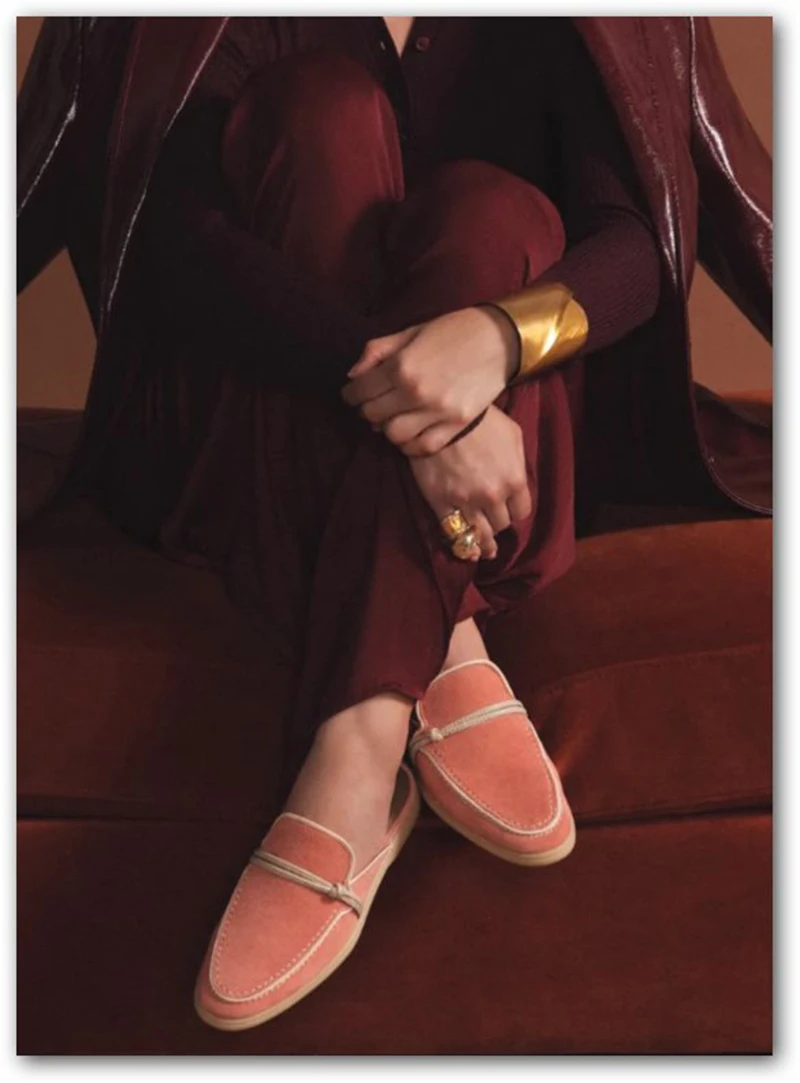 Women's Zaic Leather Loafers 2025 New Model Designer Luxury Brand Casual Slippers Comfortable Sandals for Fashionable Footwear