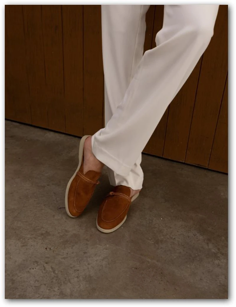 Women's Zaic Leather Loafers 2025 New Model Designer Luxury Brand Casual Slippers Comfortable Sandals for Fashionable Footwear