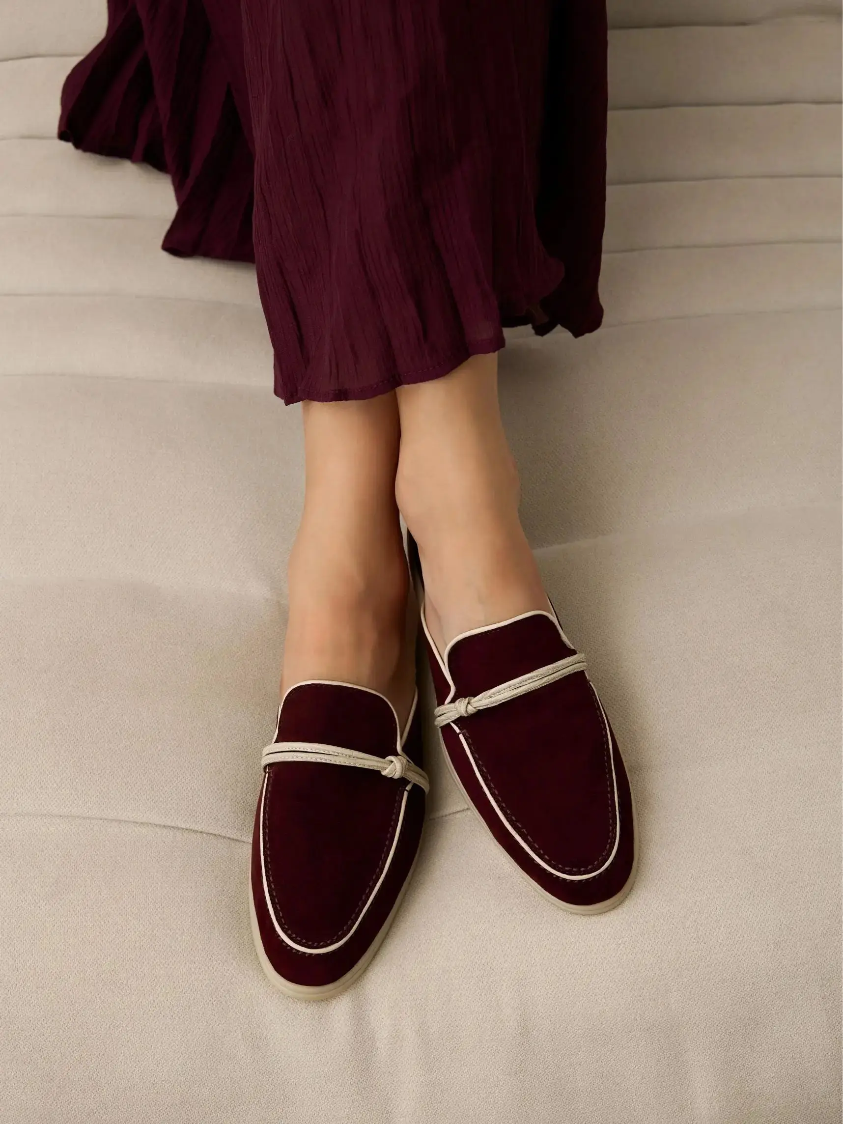 Women's Zaic Leather Loafers 2025 New Model Designer Luxury Brand Casual Slippers Comfortable Sandals for Fashionable Footwear