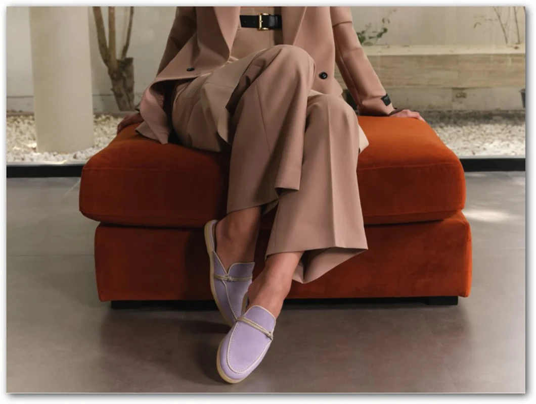 Women's Zaic Leather Loafers 2025 New Model Designer Luxury Brand Casual Slippers Comfortable Sandals for Fashionable Footwear