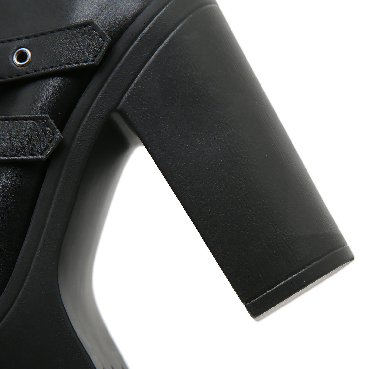 Gdgydh Goth Style Women Block Heels for Halloween Fashion Buckle Strap Dress Pumps Platform Mary Jane Shoes Stylish Back Zipper