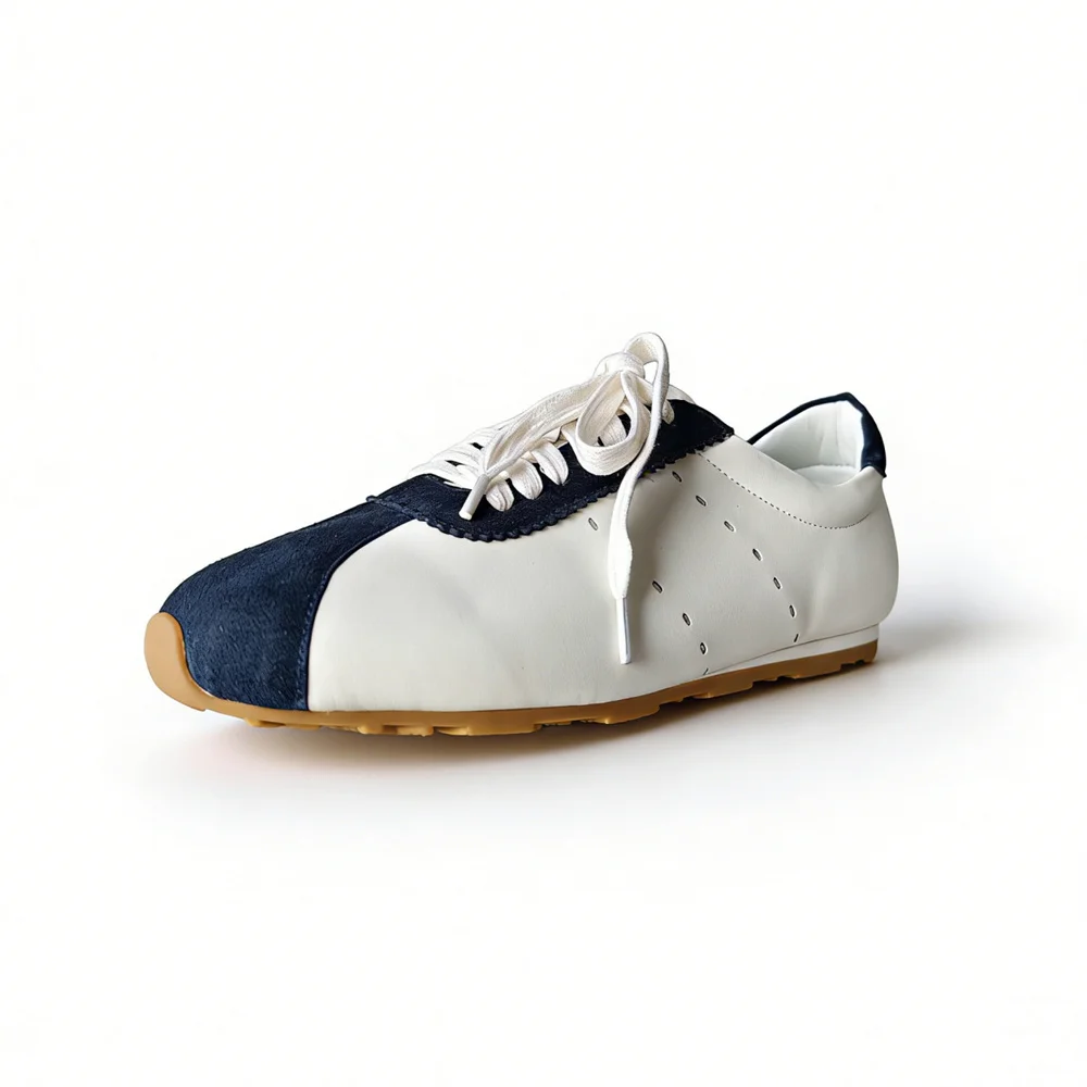 FEDONAS Fashion Women Cow Leather Suede Sneakers Comfort Breathable Cross-tied Spring Summer Casual Sport Shoes Lightweight Shoe