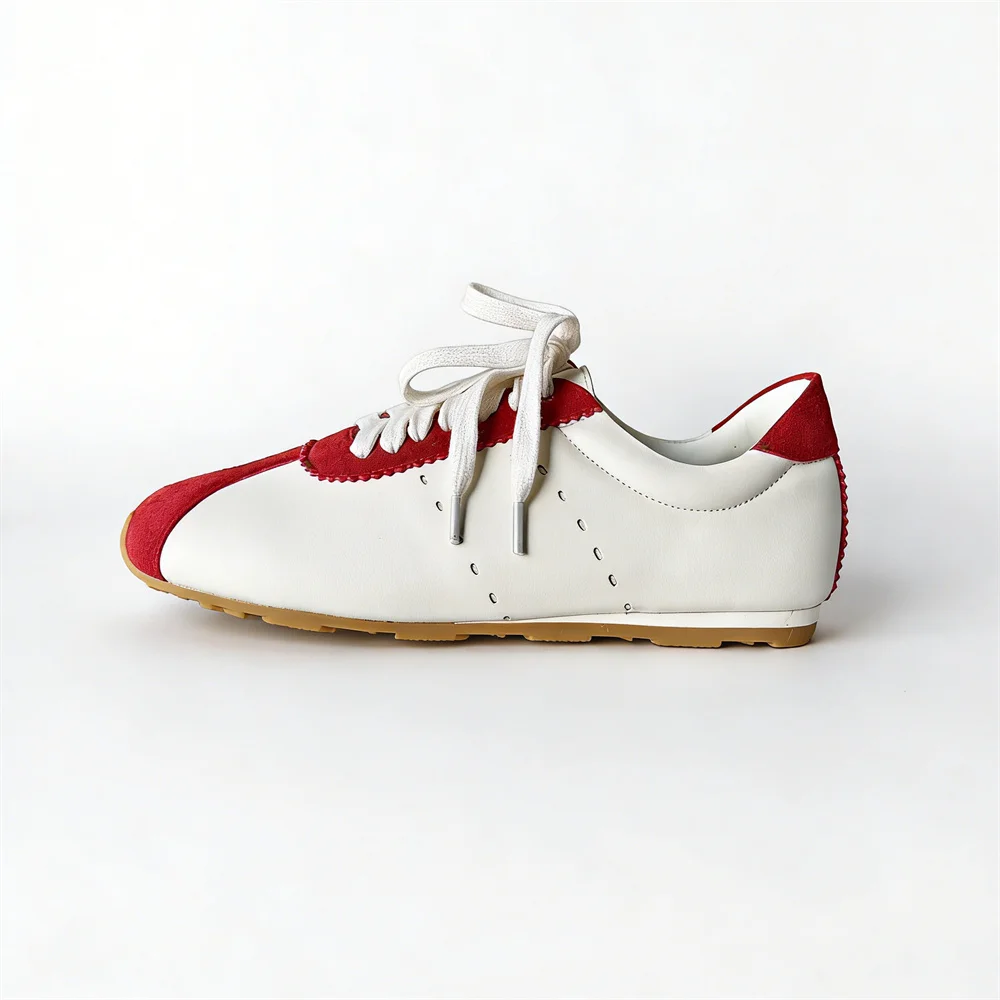 FEDONAS Fashion Women Cow Leather Suede Sneakers Comfort Breathable Cross-tied Spring Summer Casual Sport Shoes Lightweight Shoe