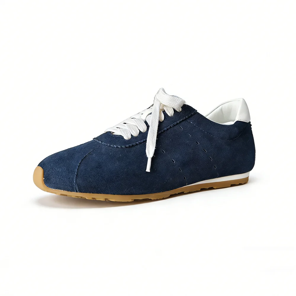 FEDONAS Fashion Women Cow Leather Suede Sneakers Comfort Breathable Cross-tied Spring Summer Casual Sport Shoes Lightweight Shoe