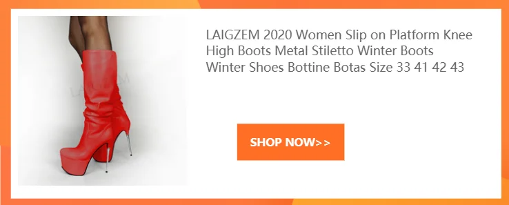 LAIGZEM Women Over Knee Boots Shiny Side Zip Round Toe Mid Heels Boots Tall Unisex Ladies Shoes Woman Big Size 33 42 44