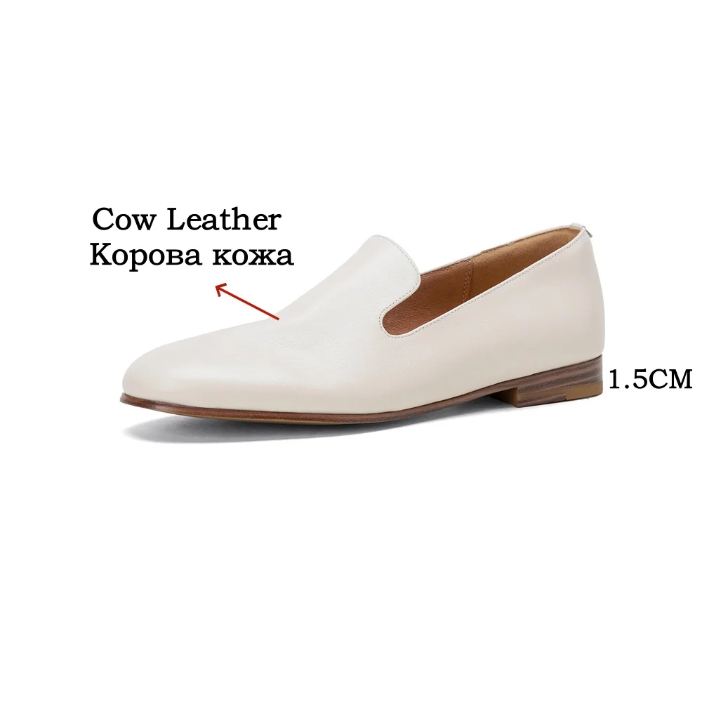 FEDONAS 2026 New Women Genuine Leather Loafers Pumps Low Heels Soft Leather Round Toe Casual Shoes Spring Office Pumps