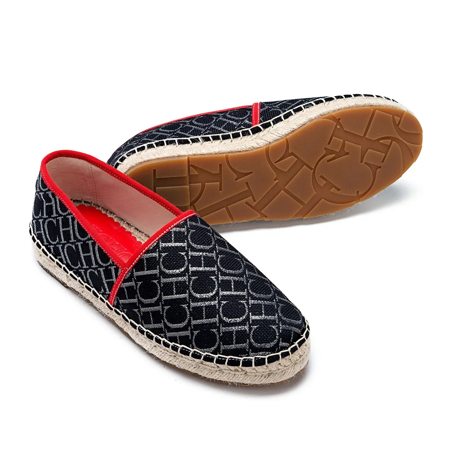 CH women's high-quality casual fisherman shoes flats, high-end outdoor classic letter design printed women's shoes