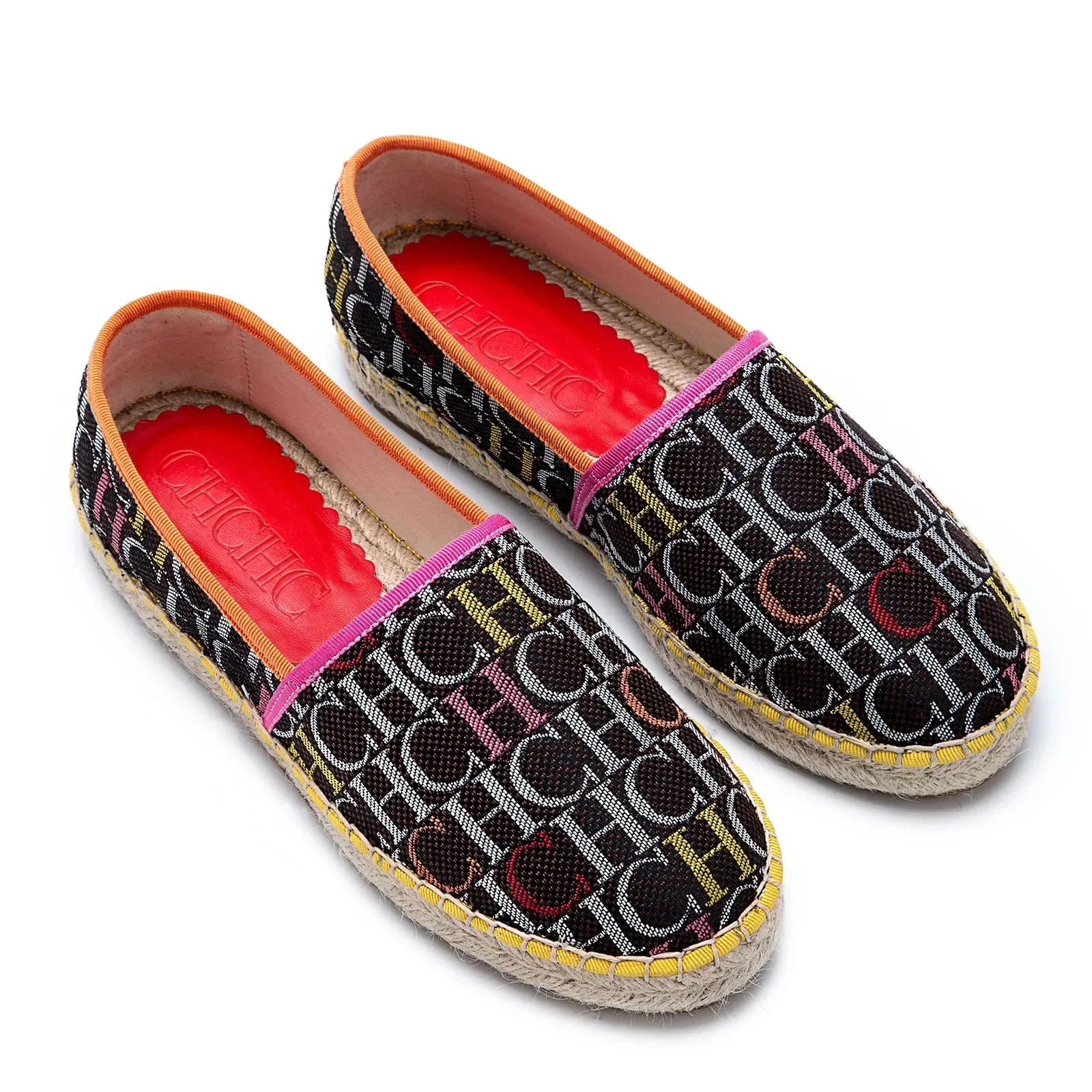 CH women's high-quality casual fisherman shoes flats, high-end outdoor classic letter design printed women's shoes