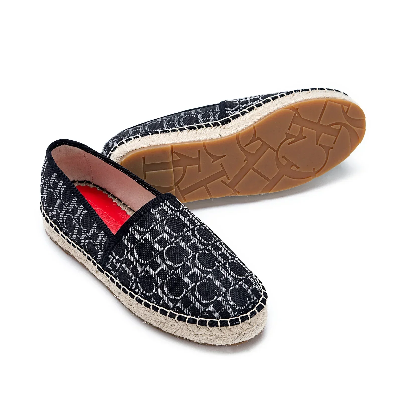 CH women's high-quality casual fisherman shoes flats, high-end outdoor classic letter design printed women's shoes