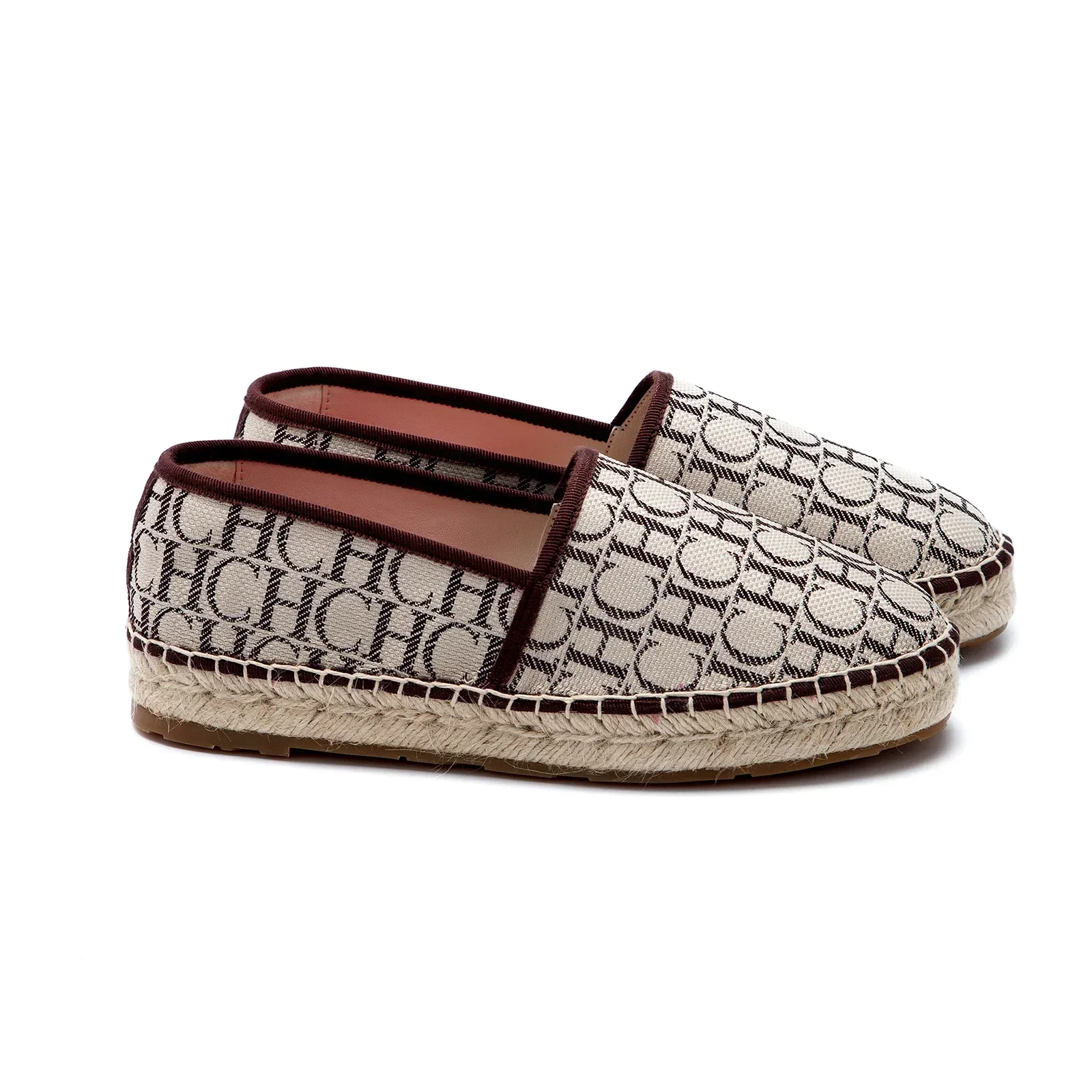 CH women's high-quality casual fisherman shoes flats, high-end outdoor classic letter design printed women's shoes