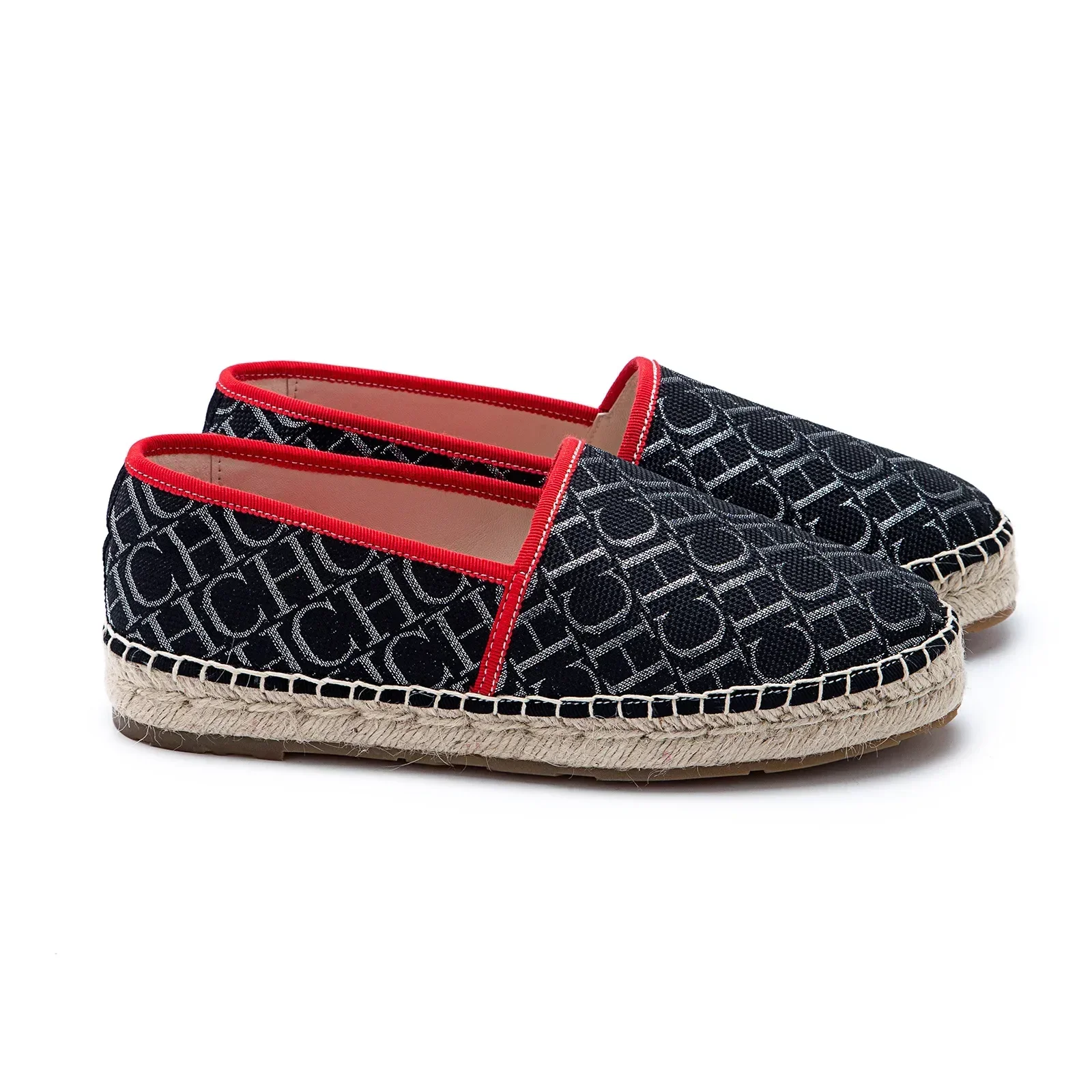 CH women's high-quality casual fisherman shoes flats, high-end outdoor classic letter design printed women's shoes
