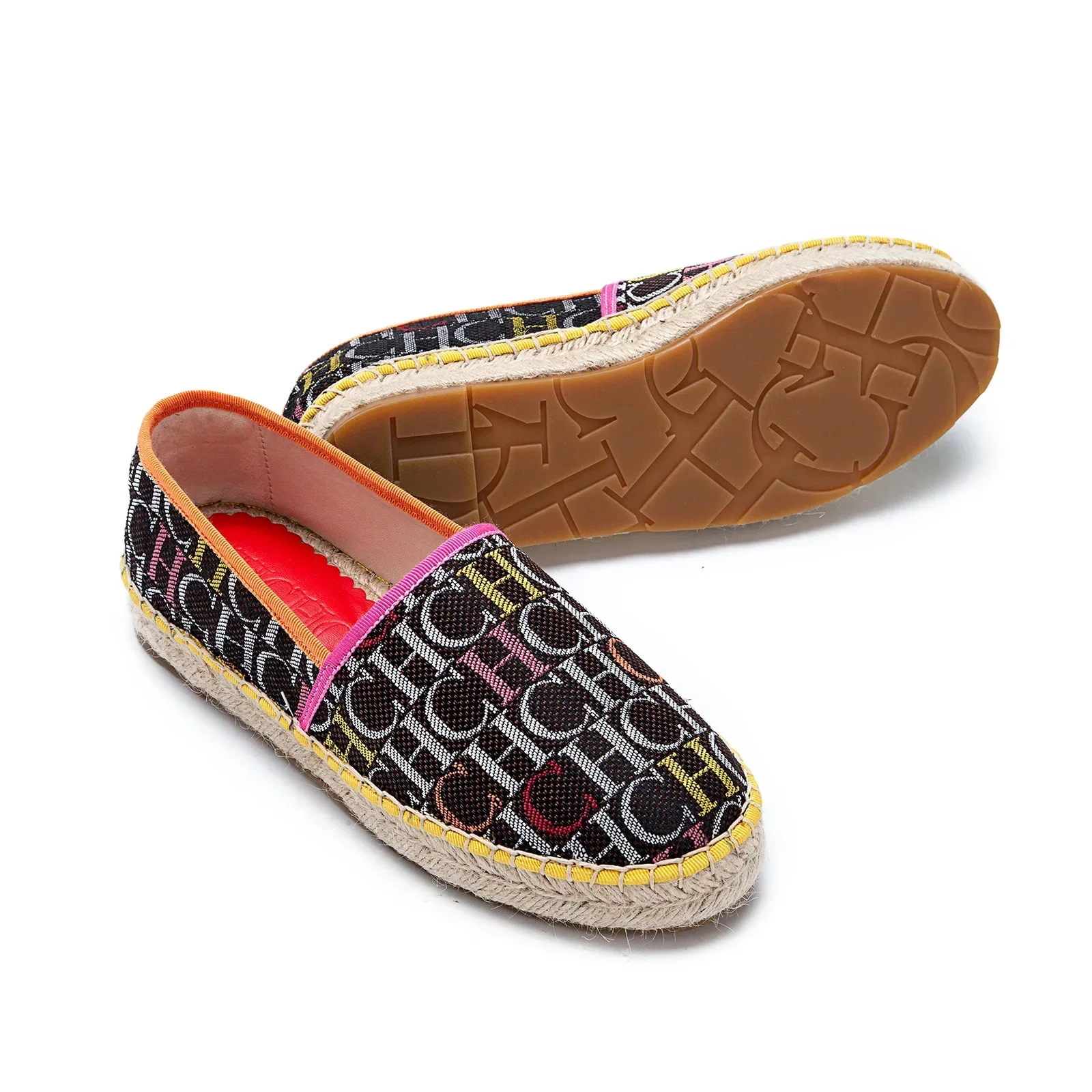 CH women's high-quality casual fisherman shoes flats, high-end outdoor classic letter design printed women's shoes
