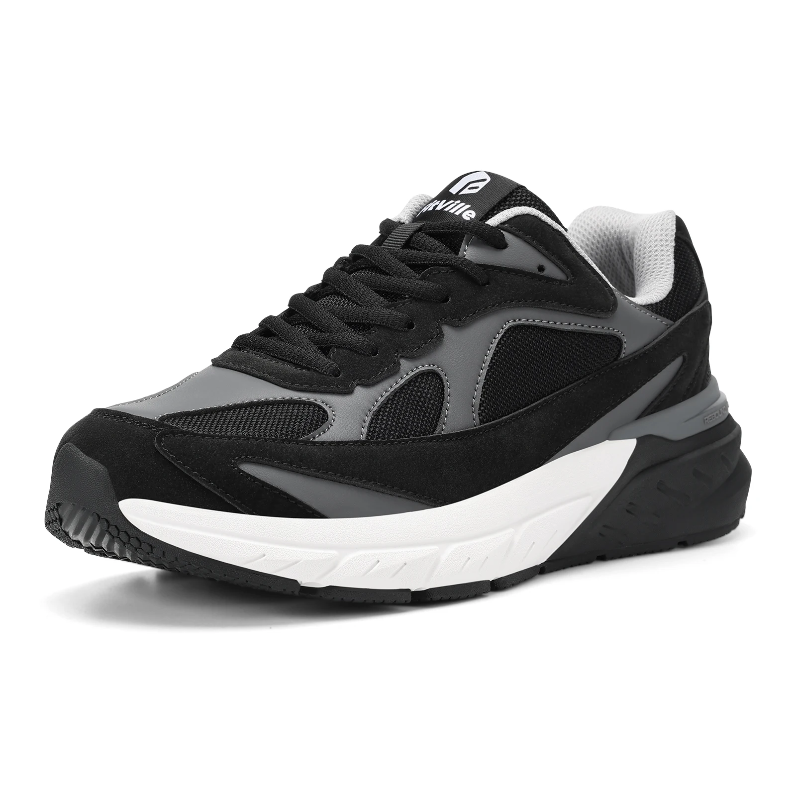FitVille Wide Walking Shoes For Men Arch Support Wide Width Lightweight Non‑Slip Comfort Cushion Sneakers For Swollen Feet Neuropathy Plantar Fasciitis
