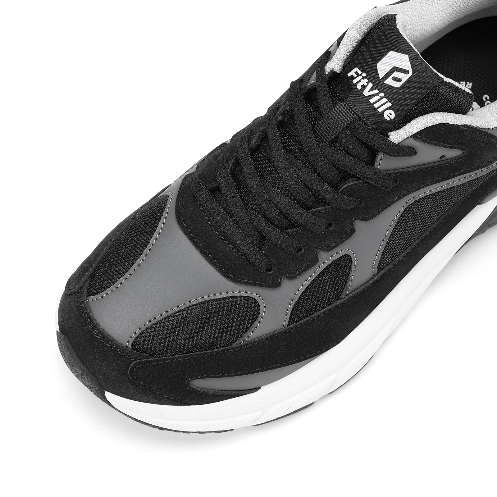 FitVille Wide Walking Shoes For Men Arch Support Wide Width Lightweight Non‑Slip Comfort Cushion Sneakers For Swollen Feet Neuropathy Plantar Fasciitis