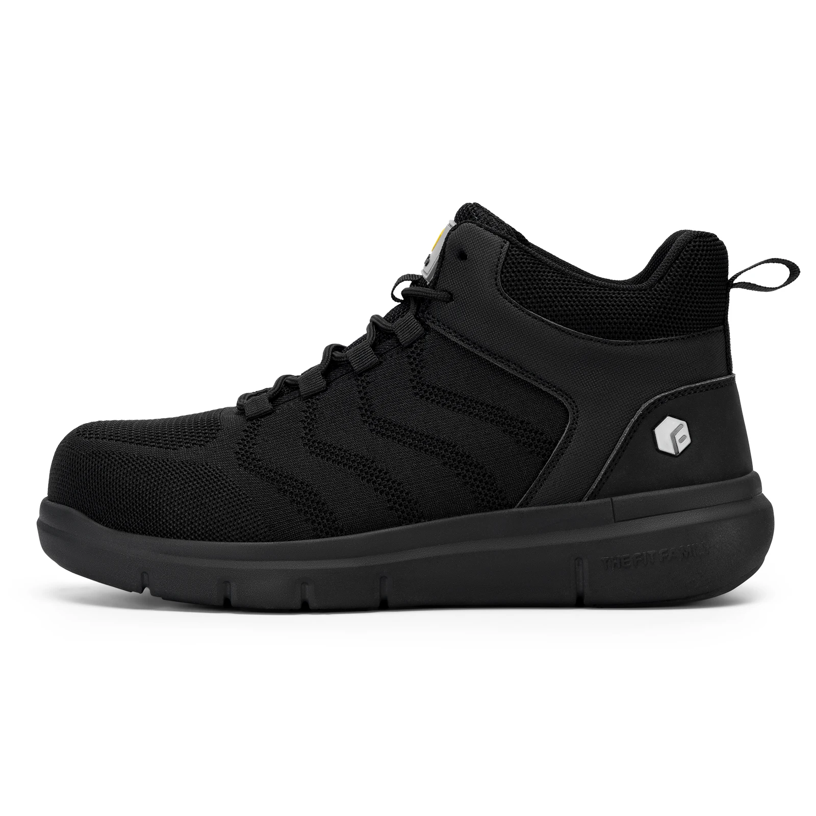 FitVille Men's High Top Safety Work Boots, Wide Width Composite Steel Toe Waterproof Anti-slip Outdoor Footwear for Construction Work