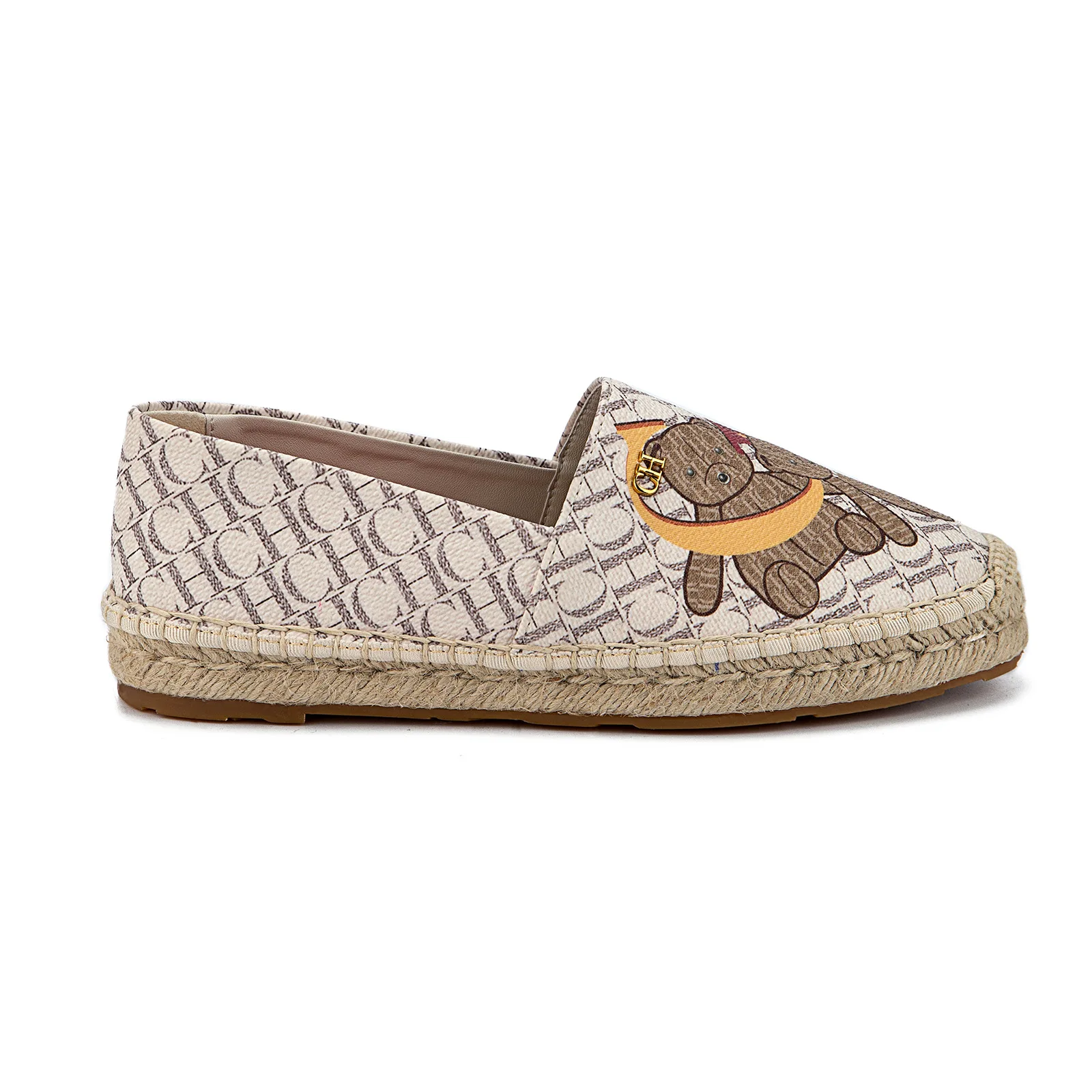 CHHC Spring Summer Women Espadrilles Color Block Letter Print Fashion Breathable Durable Classic Design Casual Shoes