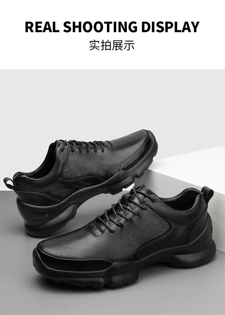 Men's Height Increase Shoes Calfskin for All-Day Wear Business Casual Elevator Shoes Height Increasing 6cm Hidden Heel Shoes