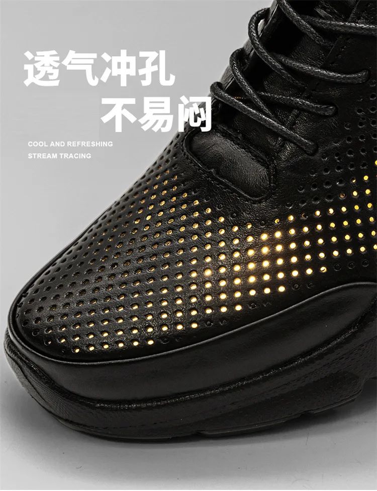 Men's Height Increase Shoes Calfskin for All-Day Wear Business Casual Elevator Shoes Height Increasing 6cm Hidden Heel Shoes