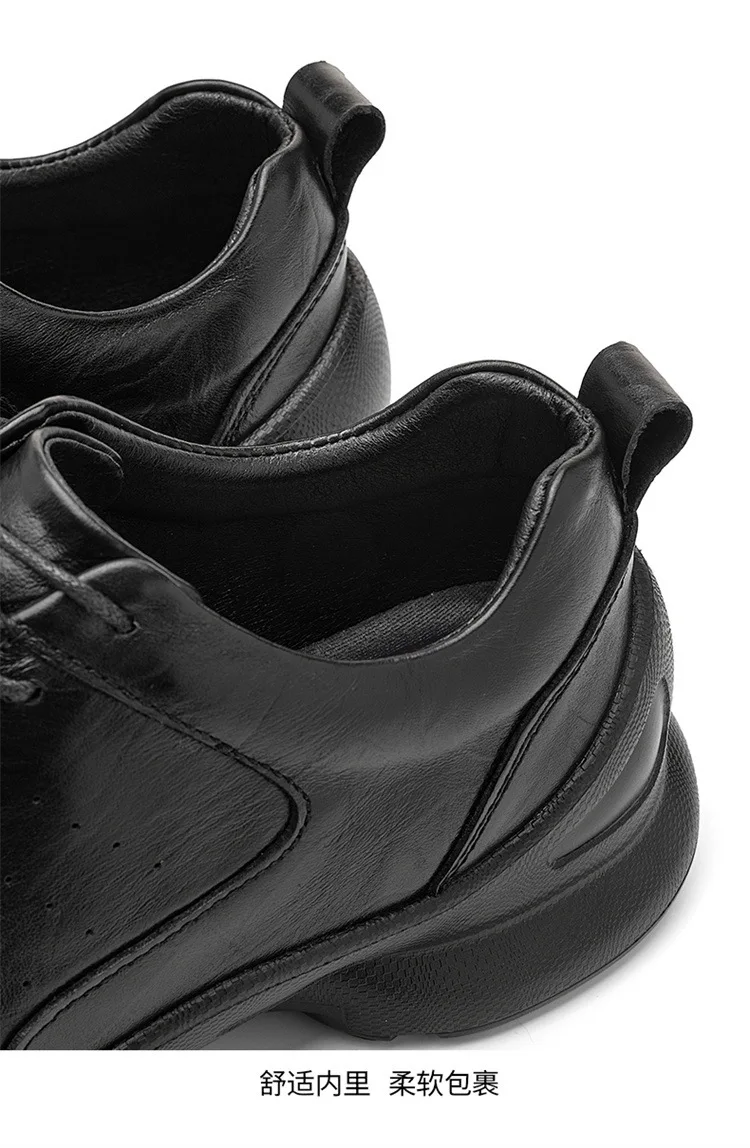 Men's Height Increase Shoes Calfskin for All-Day Wear Business Casual Elevator Shoes Height Increasing 6cm Hidden Heel Shoes