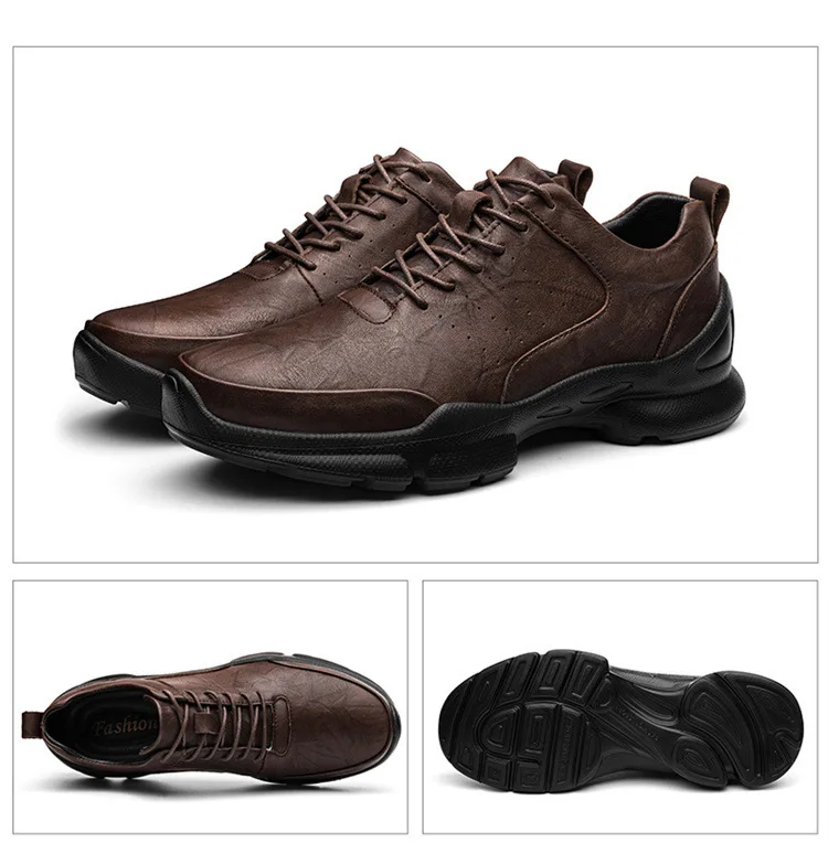 Men's Height Increase Shoes Calfskin for All-Day Wear Business Casual Elevator Shoes Height Increasing 6cm Hidden Heel Shoes