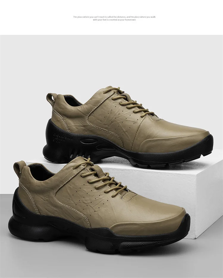 Men's Height Increase Shoes Calfskin for All-Day Wear Business Casual Elevator Shoes Height Increasing 6cm Hidden Heel Shoes