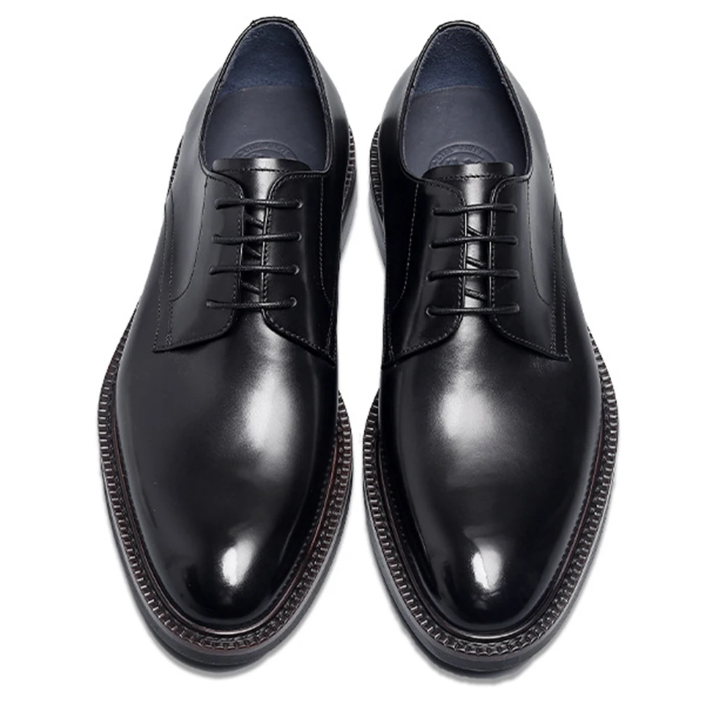 High Quality Men's Oxford Shoes Genuine Leather Office Derby Dress Shoes for Business Casual Wear