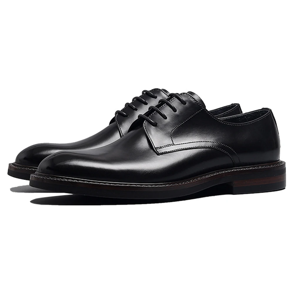High Quality Men's Oxford Shoes Genuine Leather Office Derby Dress Shoes for Business Casual Wear