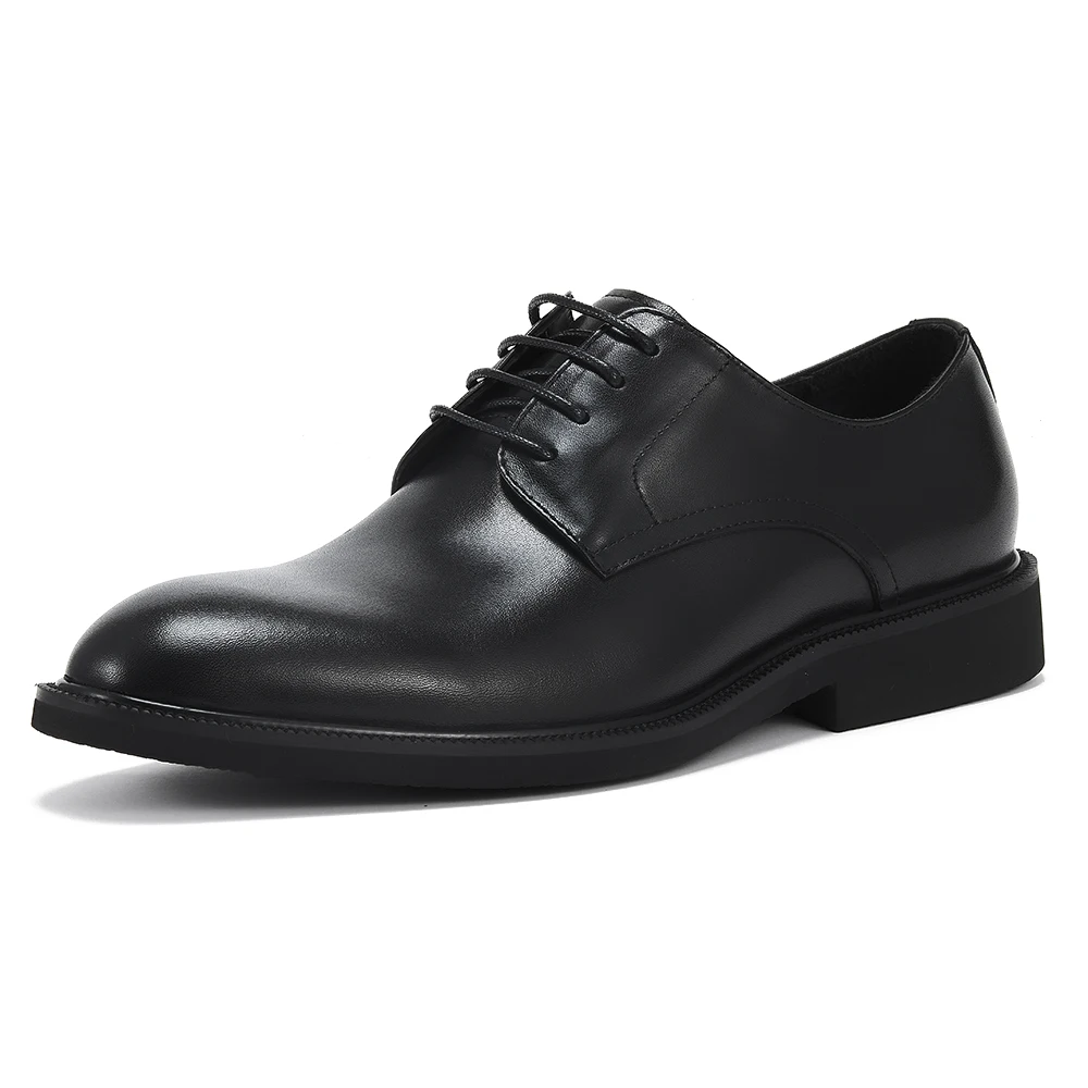 High Quality Men's Oxford Shoes Genuine Leather Office Derby Dress Shoes for Business Casual Wear