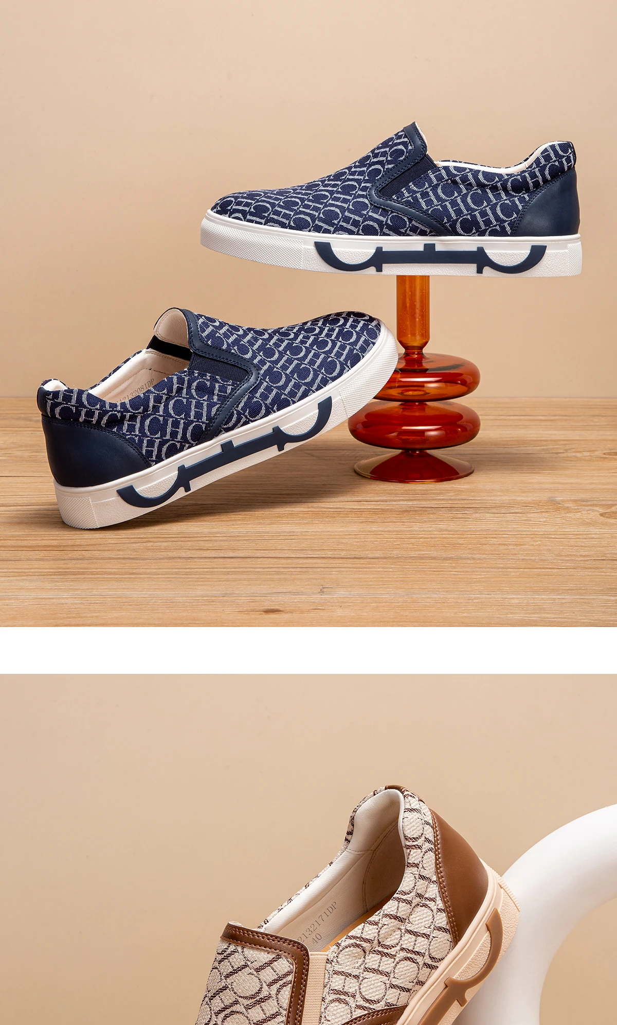 Men's Casual Shoes Letter Print Classic Versatile Fashion Flat Shoes Lightweight and Comfortable Seasonal New