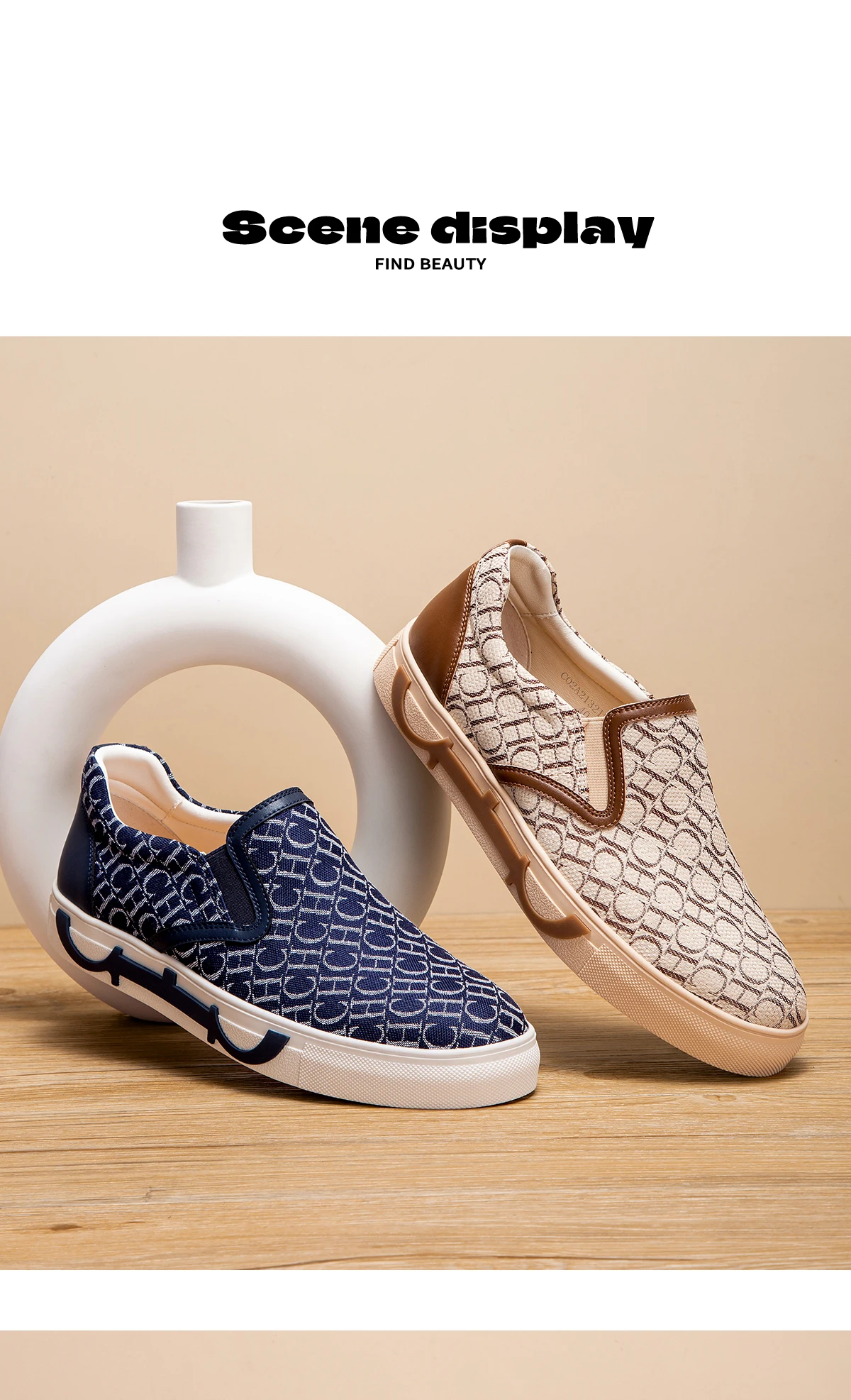 Men's Casual Shoes Letter Print Classic Versatile Fashion Flat Shoes Lightweight and Comfortable Seasonal New
