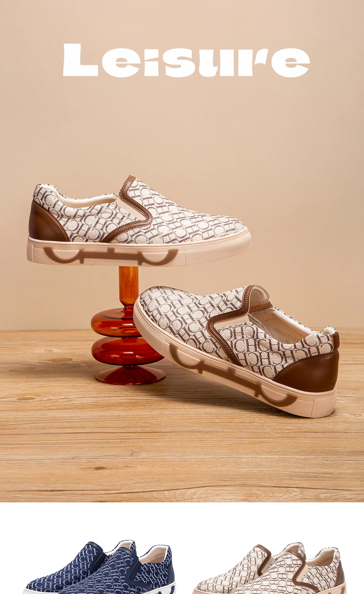 Men's Casual Shoes Letter Print Classic Versatile Fashion Flat Shoes Lightweight and Comfortable Seasonal New