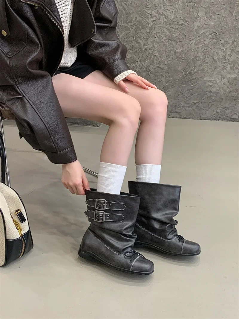Fashion Designer Punk Boots for Woman Ankle Boots Winter Women Chelsea Boots 2027 Trend Buckle Gladiator Motorcycle Botas Mujer
