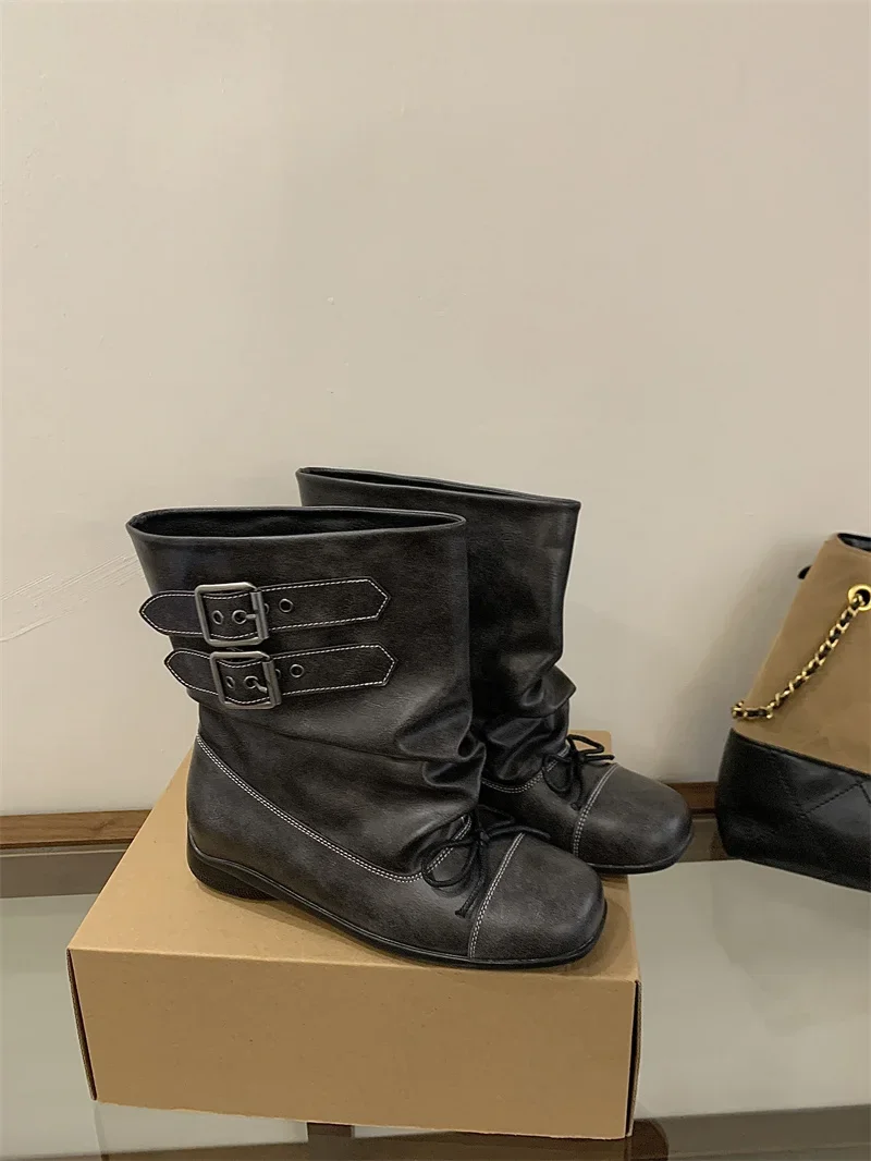 Fashion Designer Punk Boots for Woman Ankle Boots Winter Women Chelsea Boots 2027 Trend Buckle Gladiator Motorcycle Botas Mujer